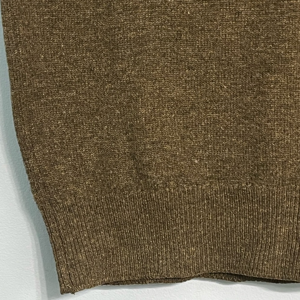 Lands End Men’s Large Brown Wool Sweater Vest - Picture 5 of 7